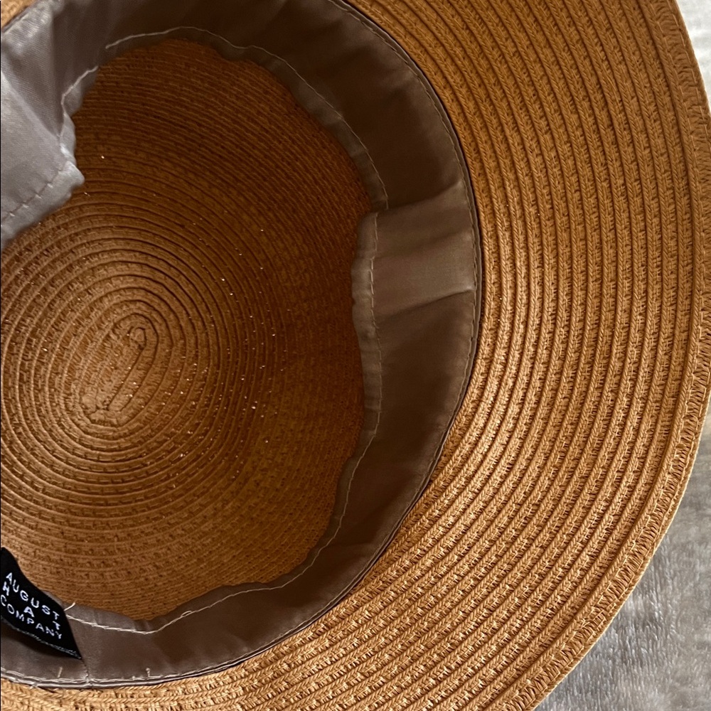 August Hats Tan Floral Accent Women's Hat - Picture 5 of 7